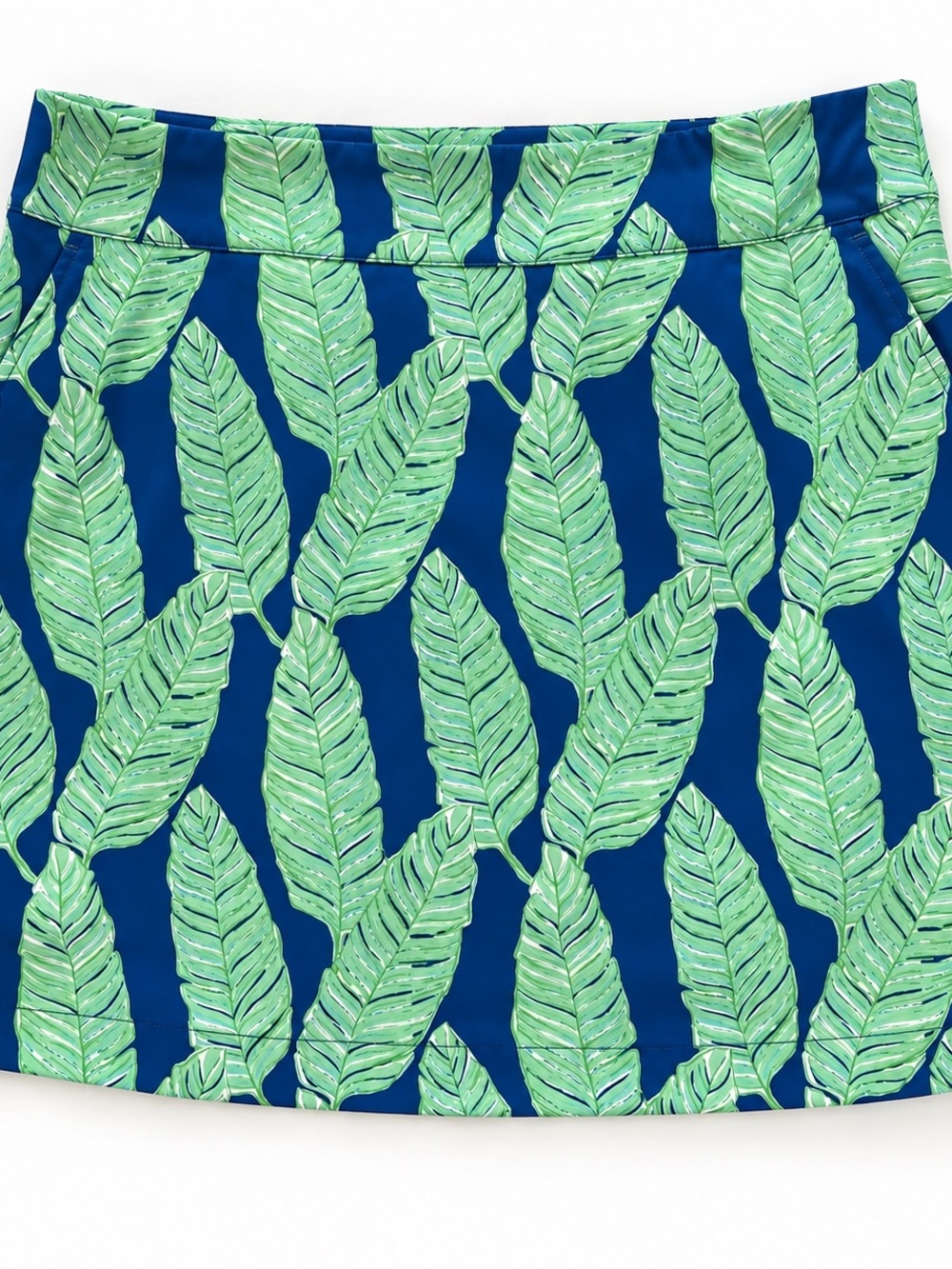 Vineyard Vines Blue Skort with Green Leaf Print